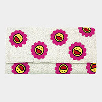 Smile Flower Seed Beaded Clutch / Crossbody Bag