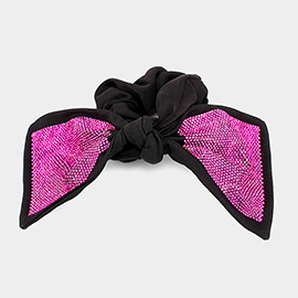 Oversized Flexible Bling Bow Scrunchie Hair Band