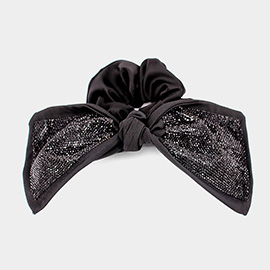 Oversized Flexible Bling Bow Scrunchie Hairband