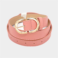 Solid Faux Leather Belt