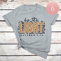 6PCS - Assorted Size be the LIGHT MATTHEW 5 : 14 Graphic T-shirts