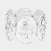 Crystal Bubble Disc Stretch Bracelet