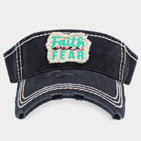 Faith Fear Vintage Visor Hat