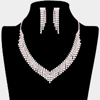 Crystal Rhinestone Pave Necklace