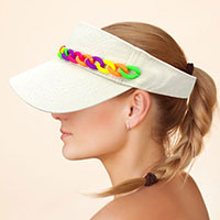 Chain Band Visor Hat