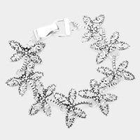 Antique Metal Dragonfly Magnetic Bracelet