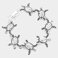 Antique Metal Turtle Magnetic Bracelet