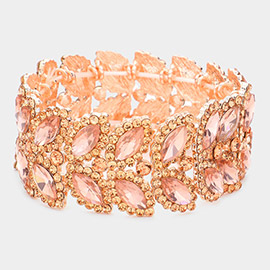 Marquise Stone Embellished Stretch Evening Bracelet