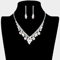 Round Crystal Rhinestone Collar Necklace