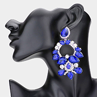 Teardrop Stone Embellished Evening Earrings