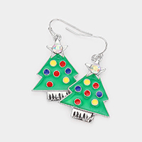 Christmas Tree Dangle Earrings