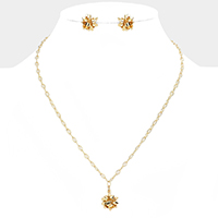 Christmas Gift Bow Necklace