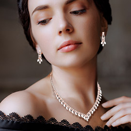 Christal Rhinestone Pave Necklace