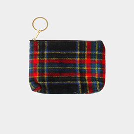 Plaid Check Coin / Card Purse