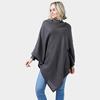 Textured Jersey Poncho