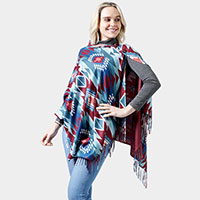 Western Doublesided Shawl/Poncho