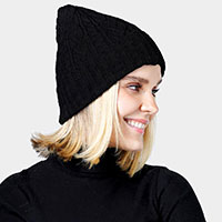 Cable Knit Cuff Beanie Hat