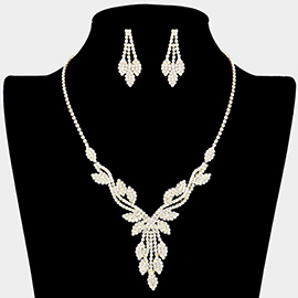 Rhinestone Pave Evening Necklace