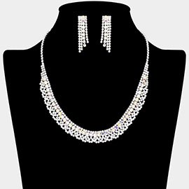 Crystal Rhinestone Pave Necklace