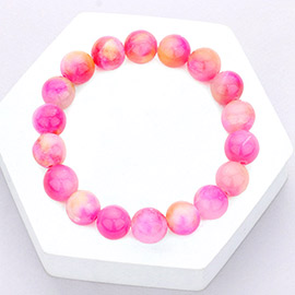 Natural Stone Beaded Stretch Bracelet