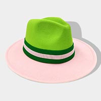 Color Blocked Fedora Hat