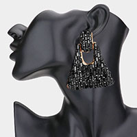 Oversized Embellished Abstract Evening Earrings