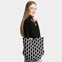 Chevron Knit Tote Bag