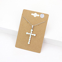 CZ Cross Pendant Necklace