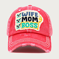 WIFE MOM BOSS Vintage Baseball Cap