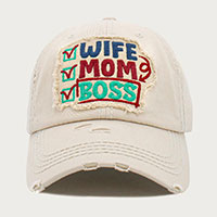 WIFE MOM BOSS Vintage Baseball Cap