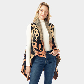 Soft Fuzzy Colorful Animal Print Vest