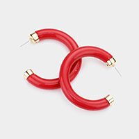 Celluloid Acetate Hoop Earrings