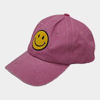 Smile Face Patch Vintage Baseball Cap