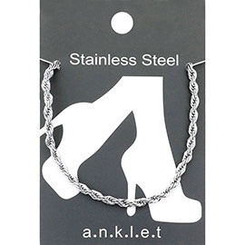 Stainless Steel Rope Chain Anklet