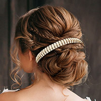 Rhinestone Bun Wrap Headpiece