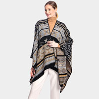 Tribal Patterned Poncho