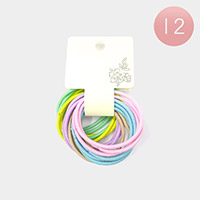 12 Set of 18 - Neon Color Hair Bands