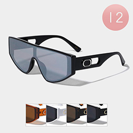 12PCS - Visor Style Wayfarer Sunglasses