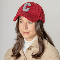 Letter C Sherpa Baseball Cap