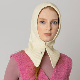 Buttoned Snood Hat