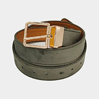 Solid Faux Suede Belt