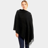 Soft Feel Texture Solid Cape / Scarf