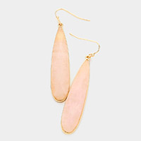 Natural Stone Teardrop Dangle Earrings