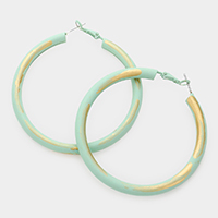 Gold Painted Hoop Earrings