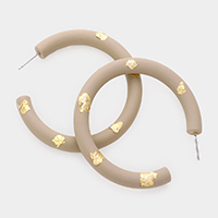 Gold Painted Hoop Earrings