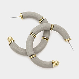 Wood Hoop Earrings