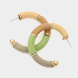 Wood Hoop Earrings