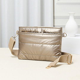 Solid Puffer Crossbody Bag