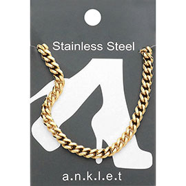 Stainless Steel Snake with Bead Chain Anklet