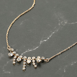 Brass Metal Bubble Stone Pendant Necklace